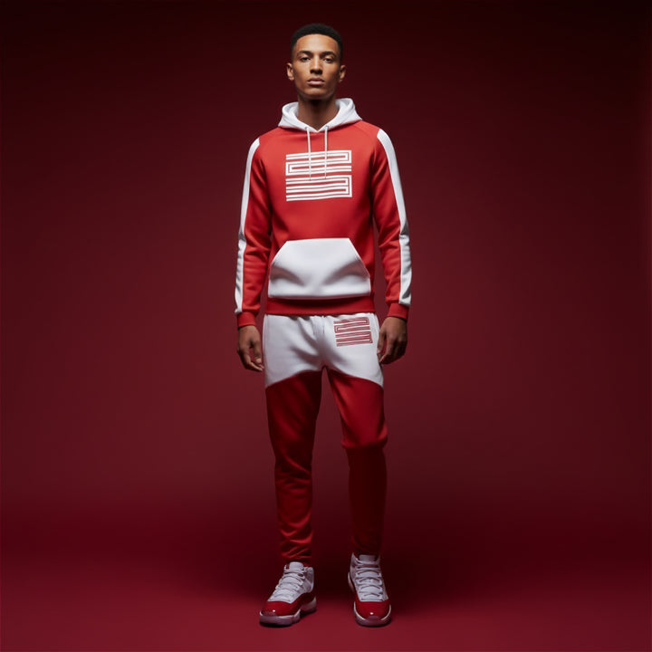 23 | Jordan 11 Cherry Red  Inspired Jogger and Hoodie Suit | Retro