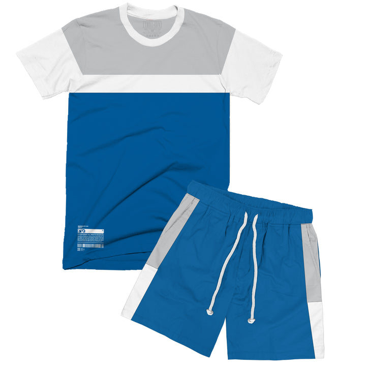 Trill & Lux | Retro Air Jordan 4 Military Blue Low T-shirt | Shorts