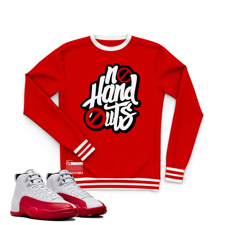 No Handouts | Retro Air Jordan 12 Cherry Joggers | T-shirt | Hoodie | Sweatshirt | Hat