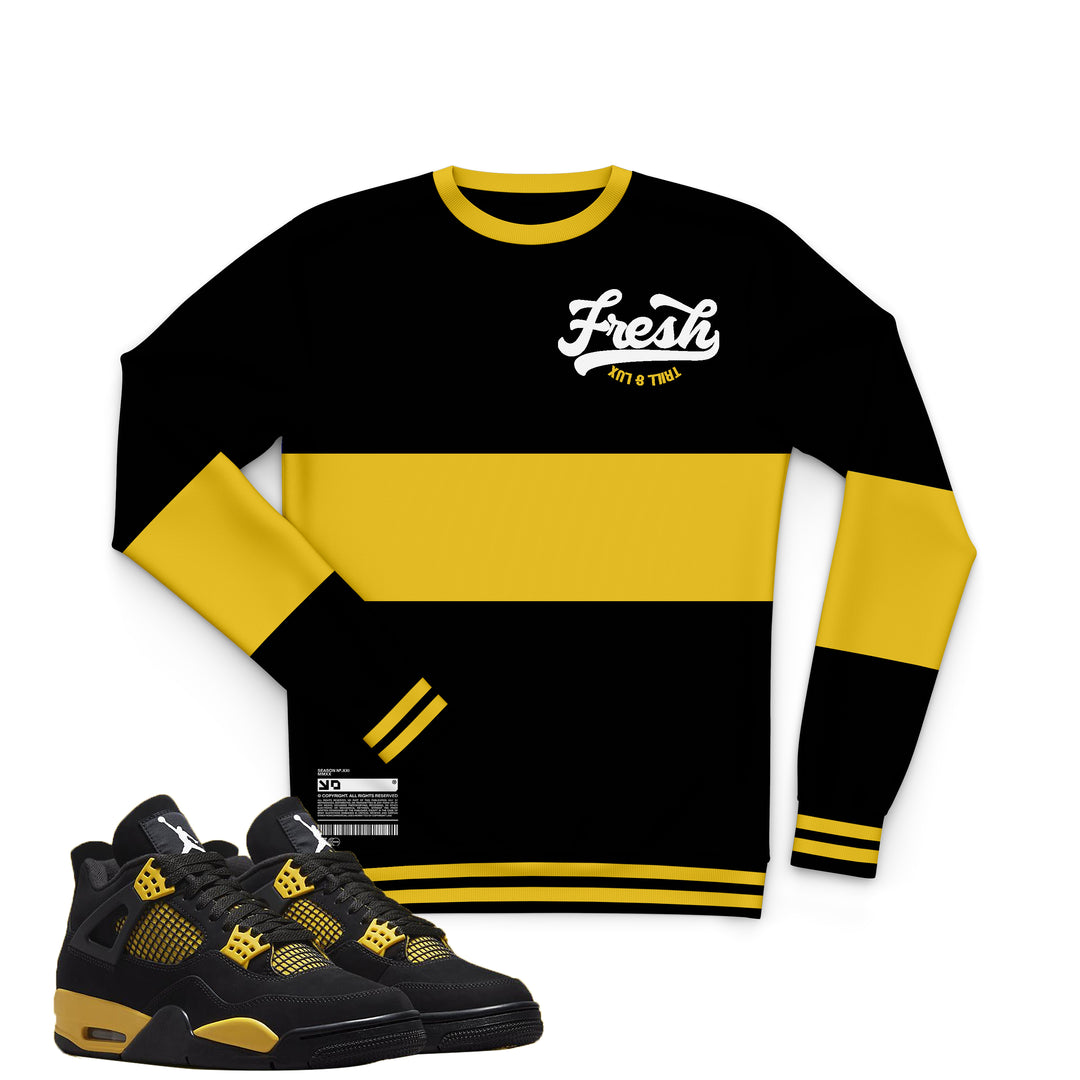 Fresh Sweatshirt | Air Jordan 4 Thunder Inspired Sweater
