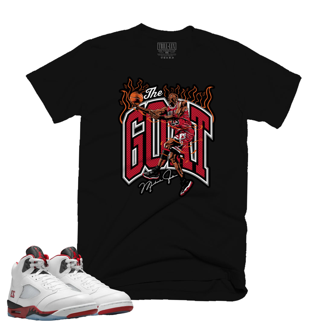The GOAT | T-Shirt - Fire Red 5 | Trill and Lux