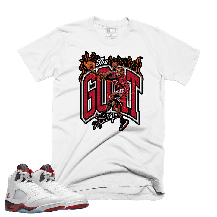 The GOAT | T-Shirt - Fire Red 5 | Trill and Lux