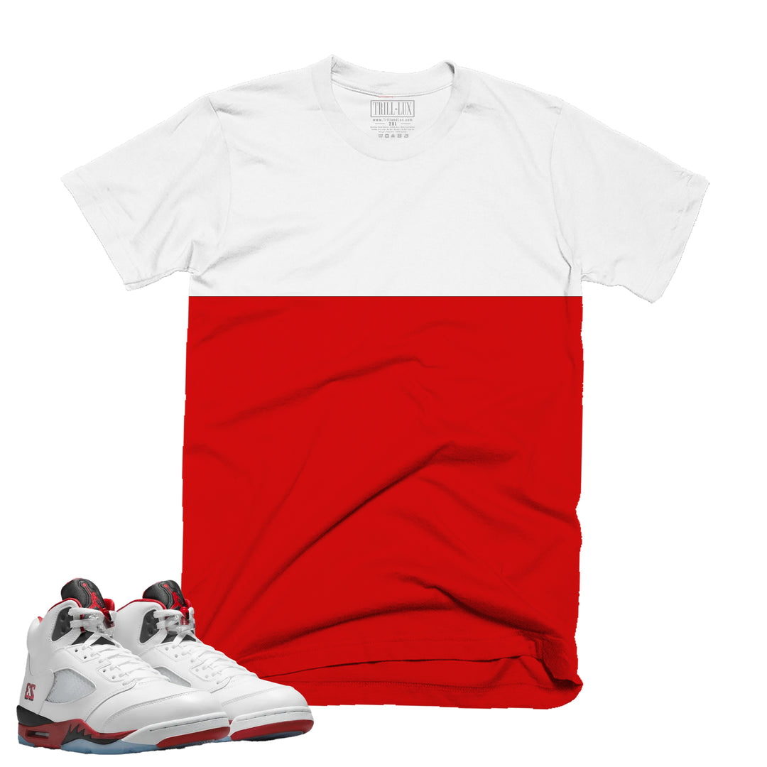Half Block | T-Shirt - Fire Red 5 | Trill and Lux