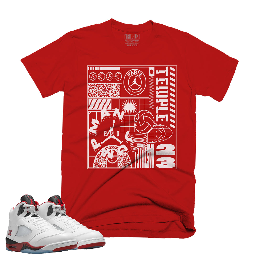 Jump | T-Shirt - Fire Red 5 | Trill and Lux
