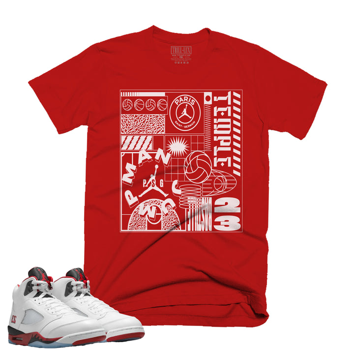 Jump | T-Shirt - Fire Red 5 | Trill and Lux