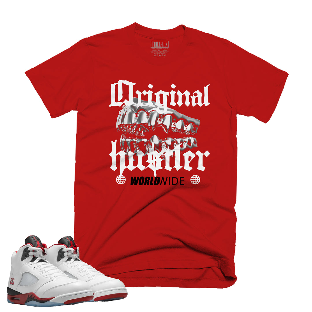 Original Hustler | T-Shirt - Fire Red 5 | Trill and Lux