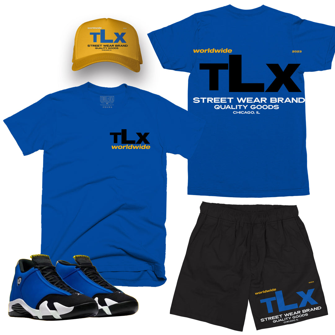 Worldwide | Retro Air Jordan 14 Laney T-shirt, Shorts & Trucker Hat