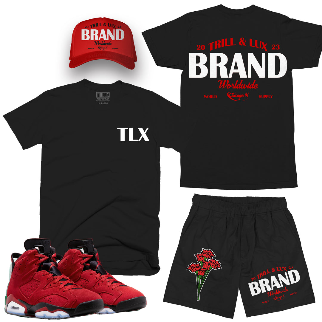 TLX | Retro Air Jordan 6 Toro T-shirt, Shorts & Trucker Hat