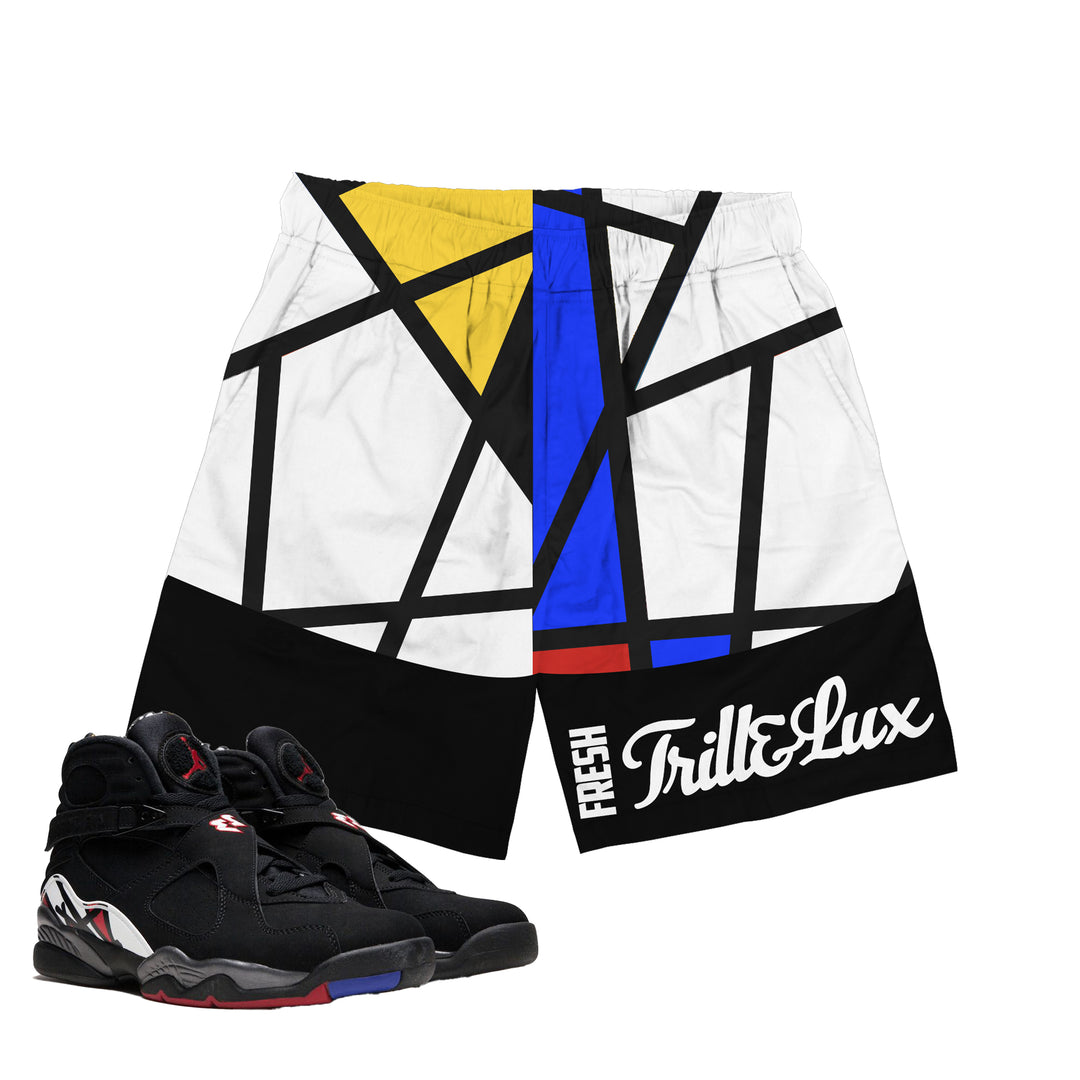 Fresh | Air jordan 8 Playoff Inspired Jogger Shorts