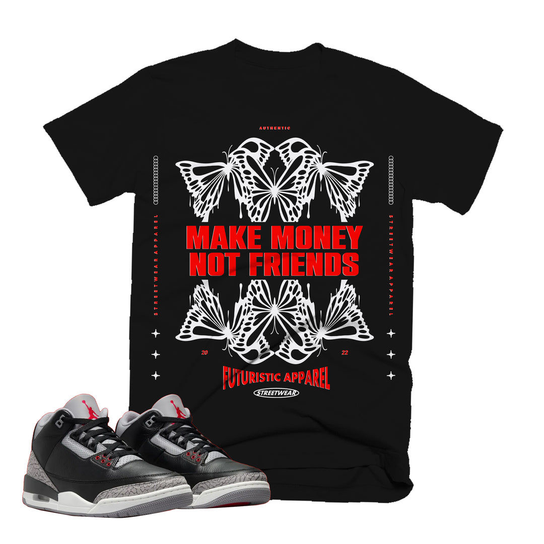 Make Money | Retro Air Jordan 3 Black Cement Tee