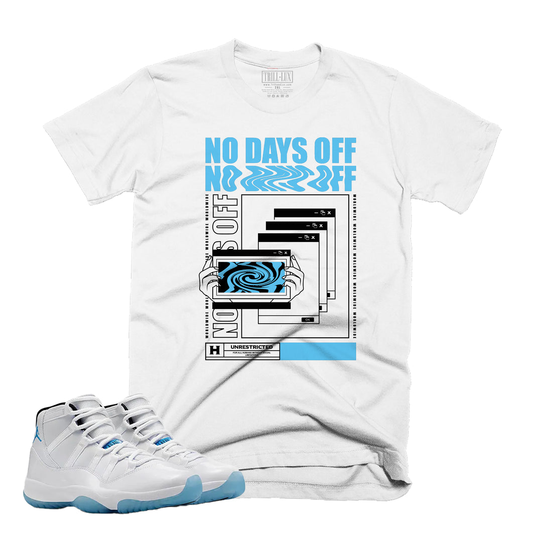 No Days Off | Retro Air Jordan 11 Legend Blue Tee