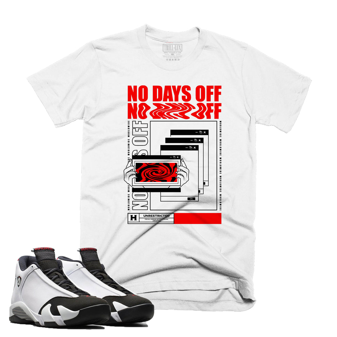 No Days Off | Retro Air Jordan 14 Black Toe Tee