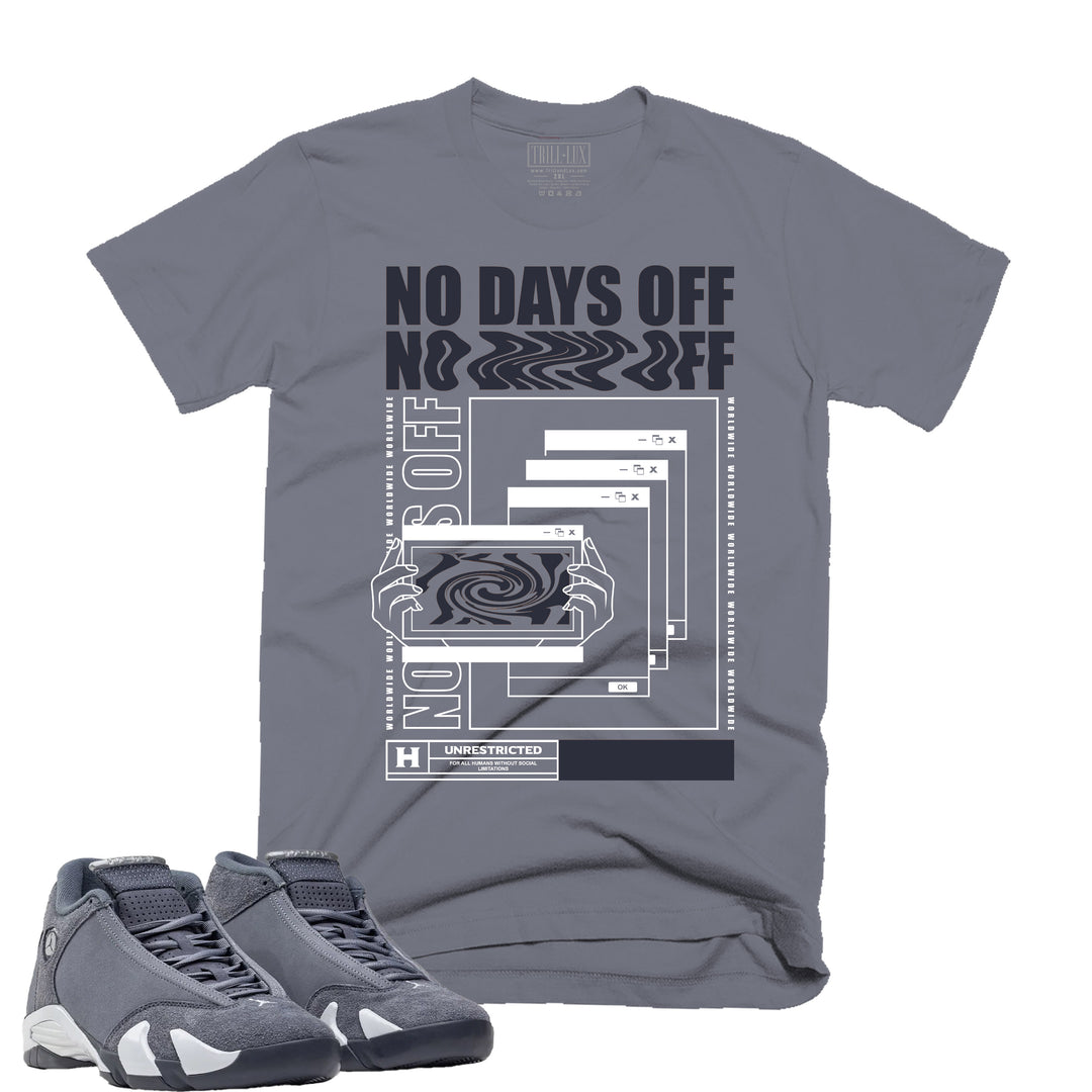 No Days Off | Retro Air Jordan 14 Flint Grey Tee