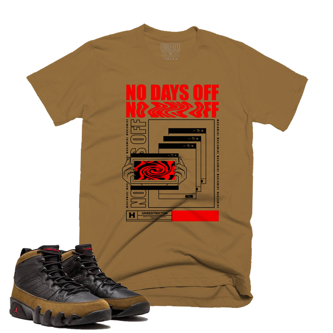 No Days Off | Retro Air Jordan 9 Olive Tee