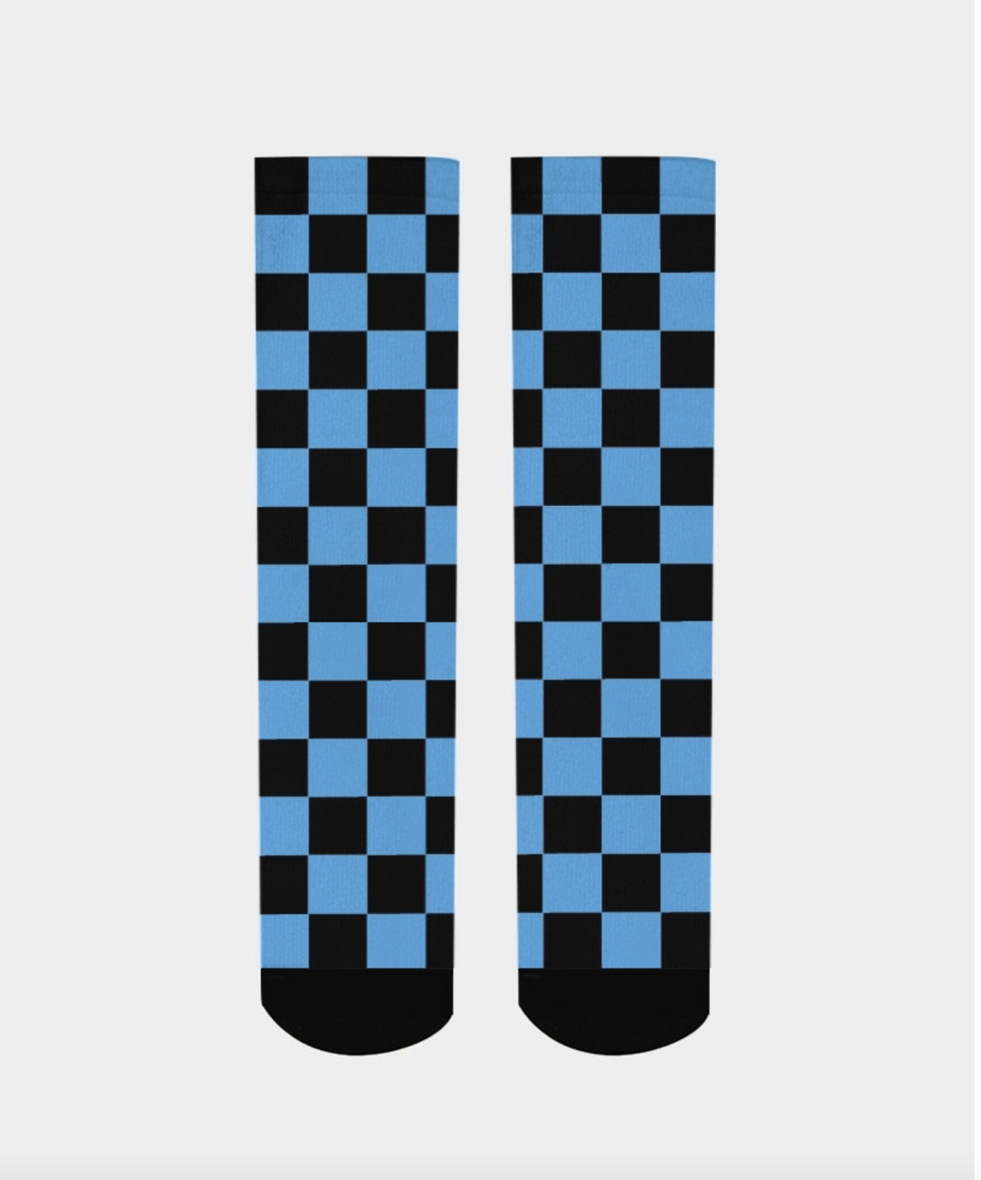 Front Trill and Lux Black blue UNC socks match jordan 1 university blue checker sock graphic