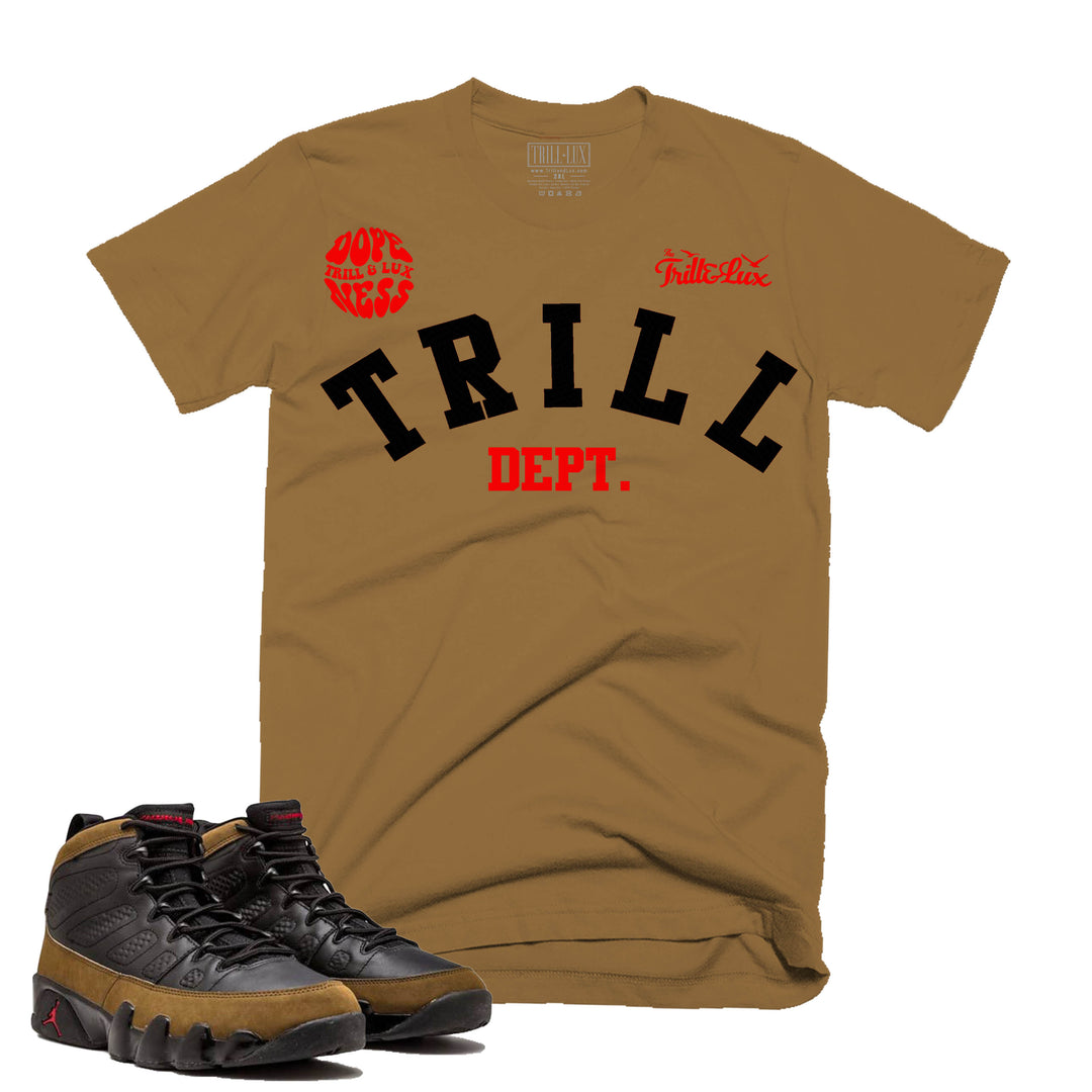 trill Dept | Retro Air Jordan 9 Olive Tee