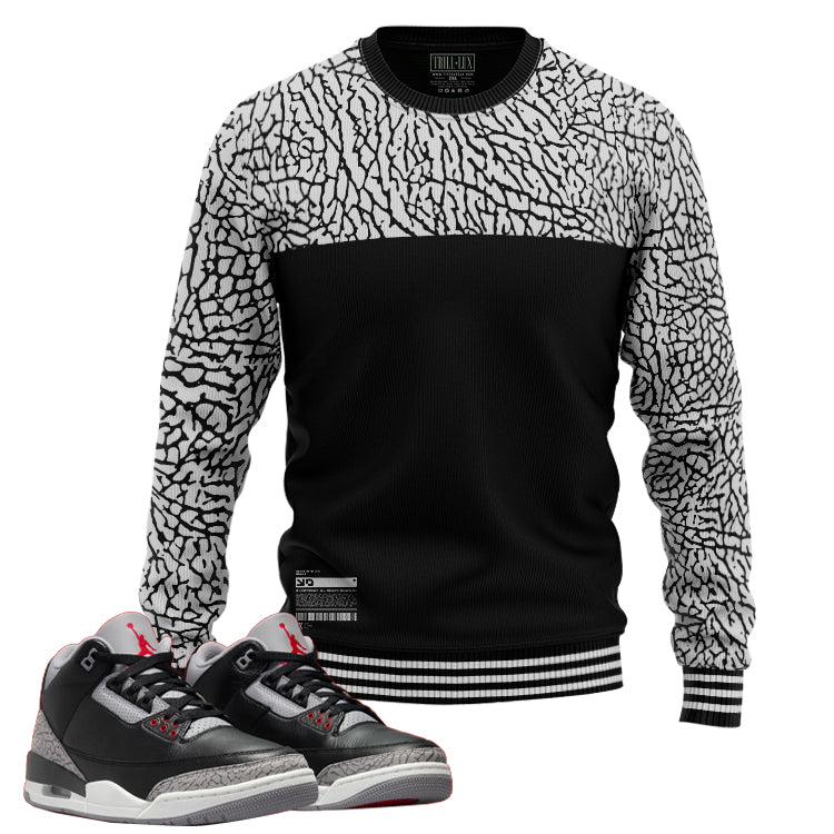 Cement | Retro Air Jordan 3 Black Cement Sweatshirt