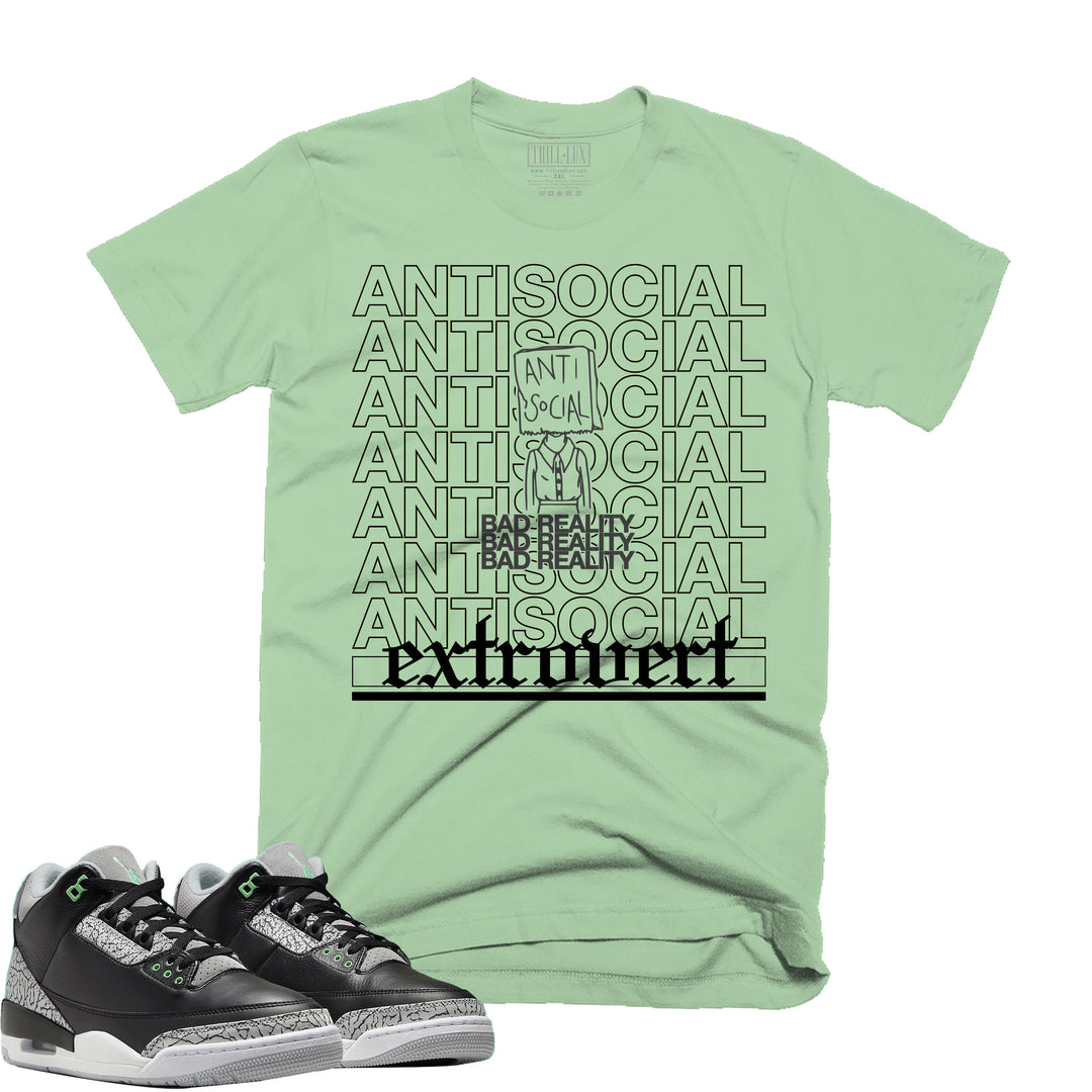Antisocial | Retro Air Jordan 3 Green Glow | Tee