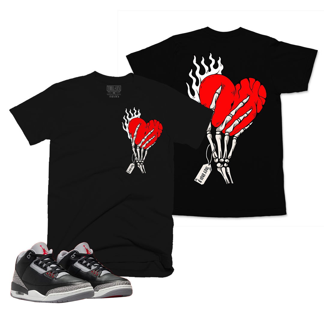Cost Your Soul | Retro Air Jordan 3 Black Cement Tee
