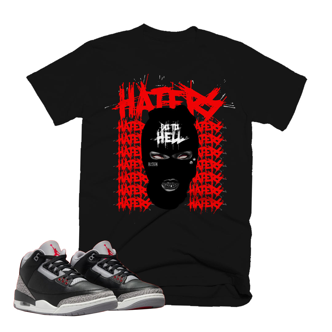 No Haters | Retro Air Jordan 3 Black Cement Tee