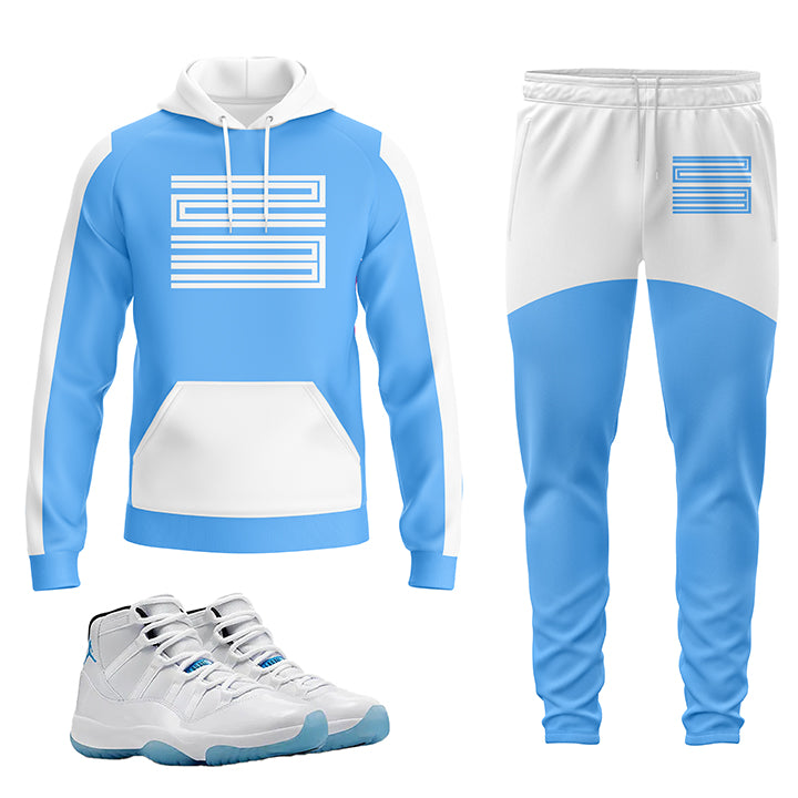 23 Hoodie & Jogger Outfit Set - Jordan 11 Legend Blue