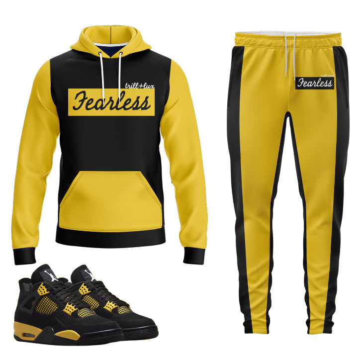 Fearless | Air Jordan 4 Thunder Inspired Jogger and Hoodie Suit |