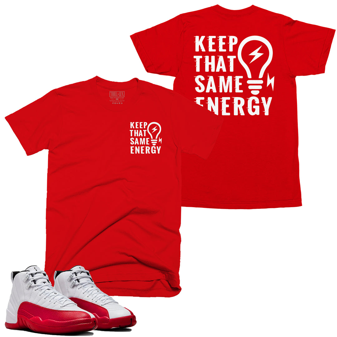 Energy Tee | Retro Air Jordan 12 Cherry Red T-shirt