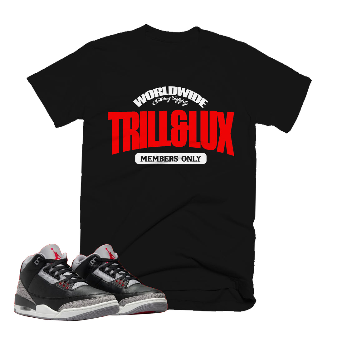 Members Only | Retro Air Jordan 3 Black Cement Tee