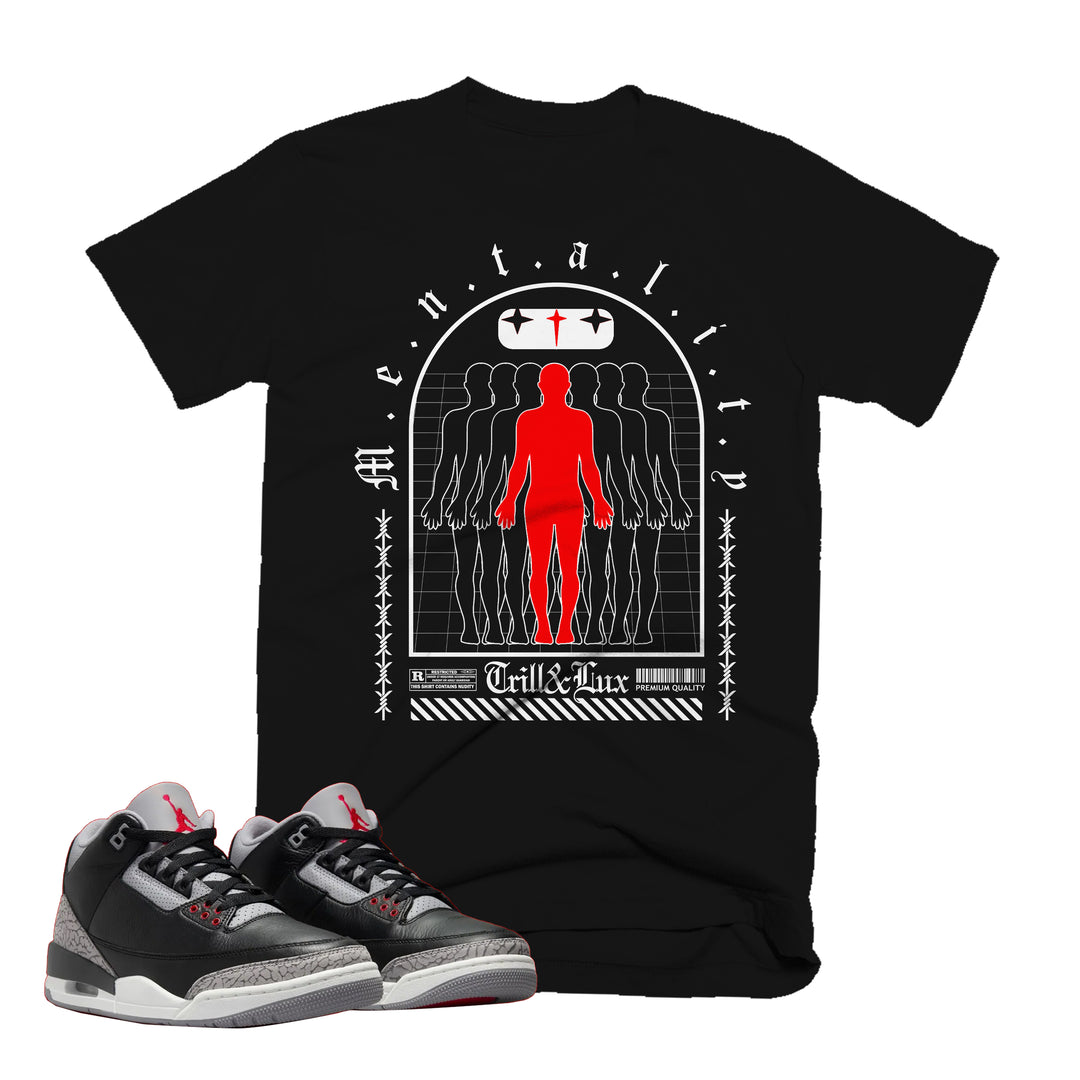 Mentality | Retro Air Jordan 3 Black Cement Tee