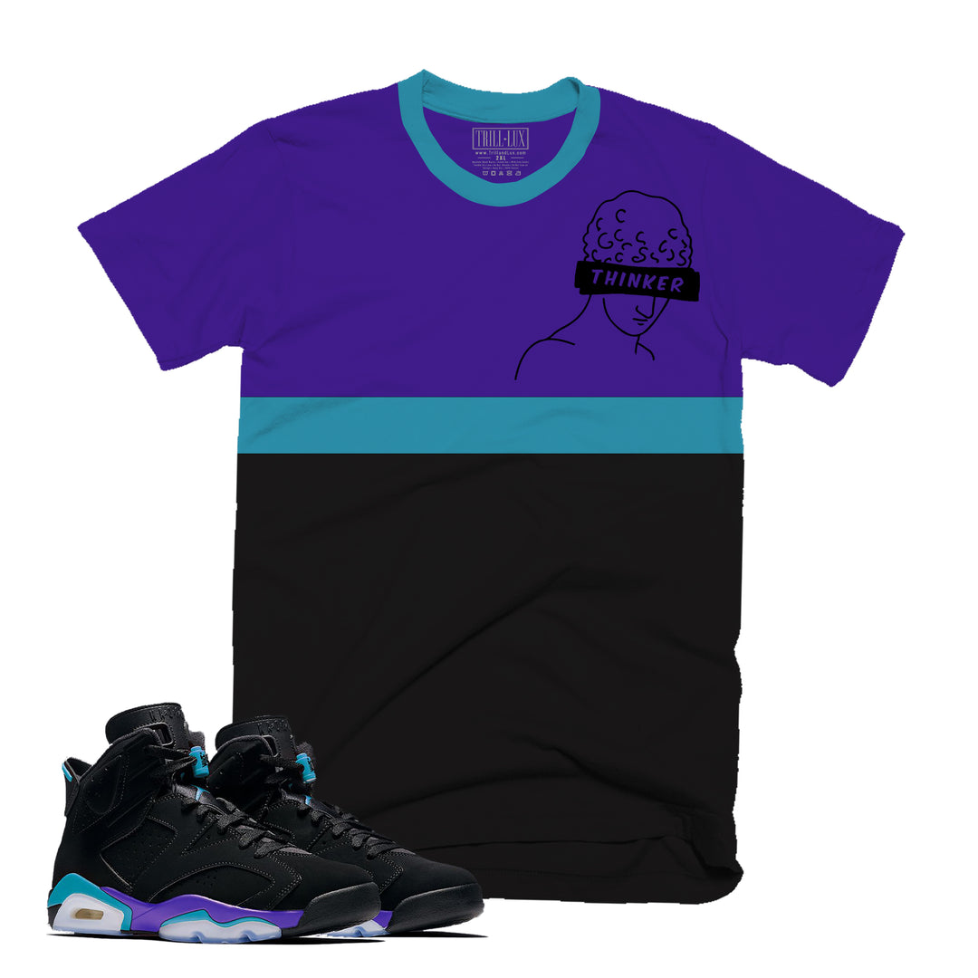 Thinker | Retro Air Jordan 6 Aqua T-shirt