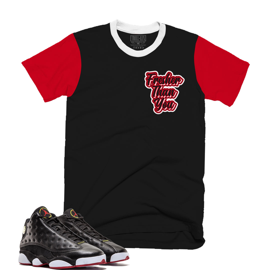 Fresher Tee | Retro Air Jordan 13 Playoff Colorblock T-shirt