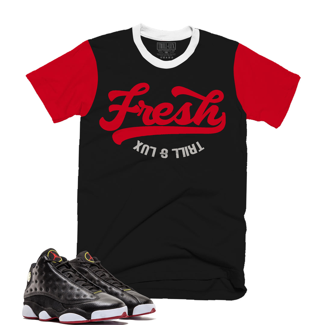 Fresh Tee | Retro Air Jordan 13 Playoff Colorblock T-shirt
