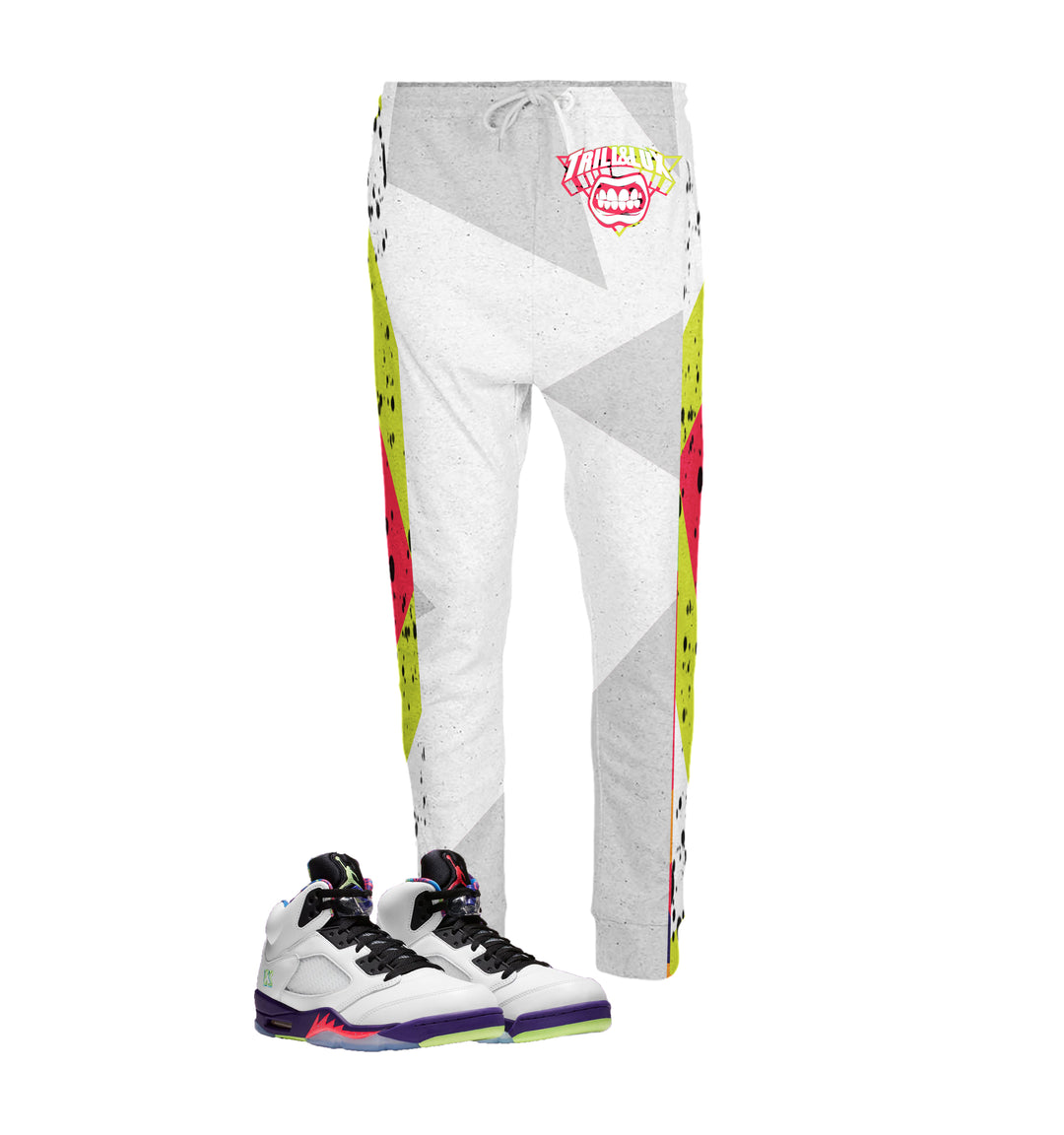 Trill & Lux | Jordan 5 Ghost Green Inspired Jogger | Retro Jordan 5 Bel Air