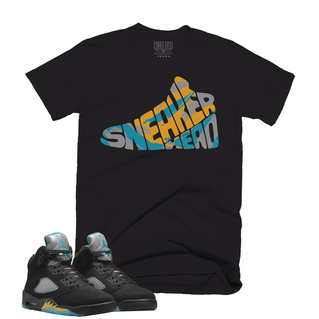 Sneakerhead Tee | Retro Air Jordan 5 Aqua T-shirt