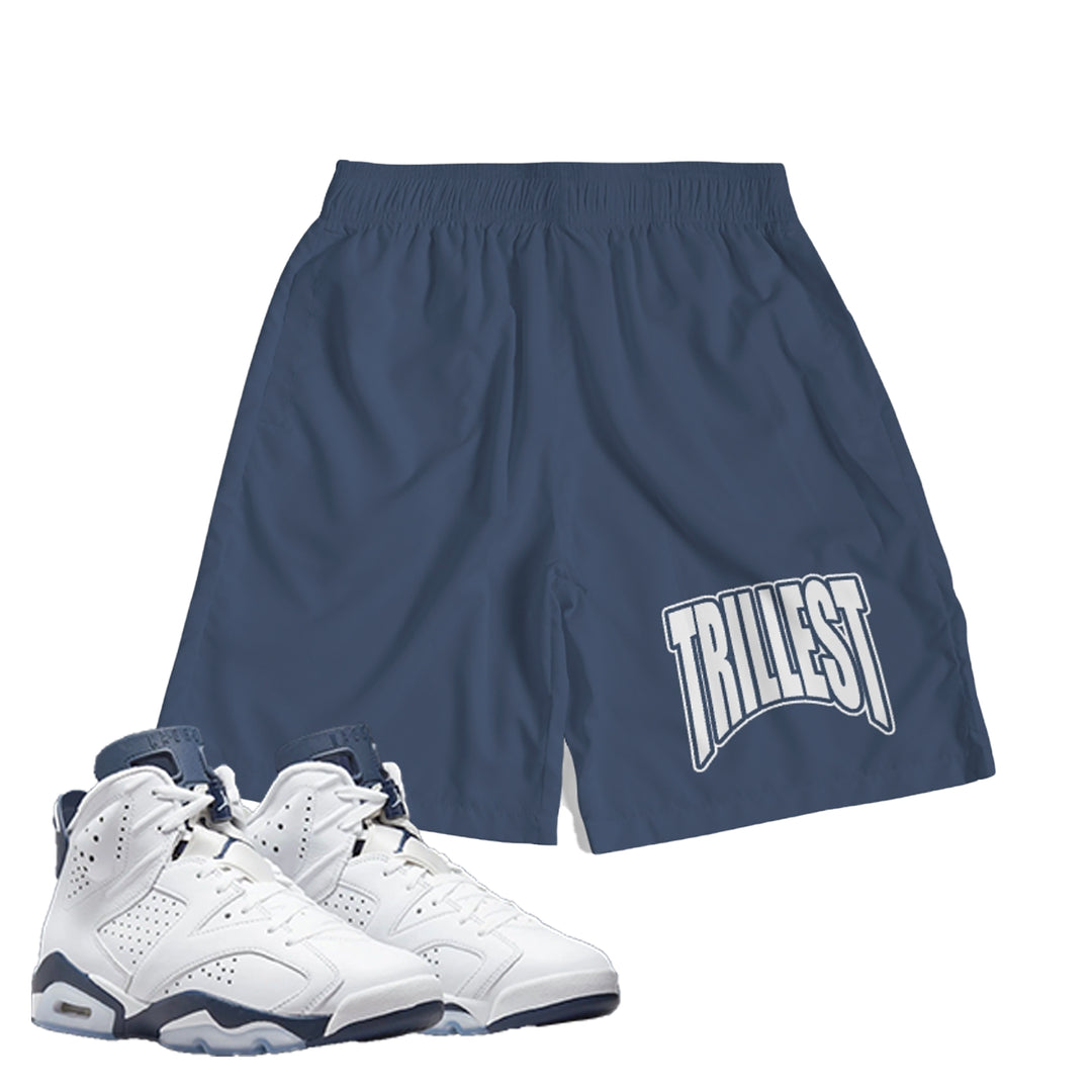 TRILLEST | Air jordan 6 Midnight Navy Inspired Jogger Shorts