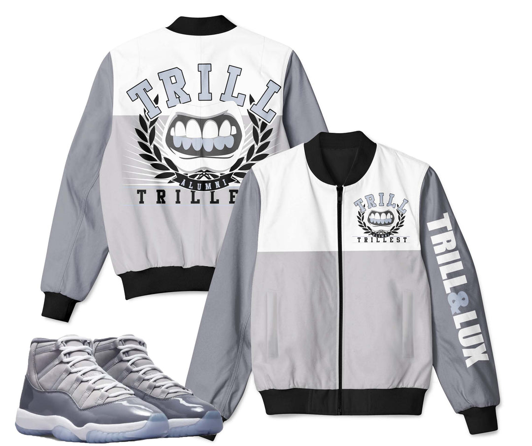 Alumni | Retro Air Jordan 11 Cool Grey Inspired Bomber Jacket