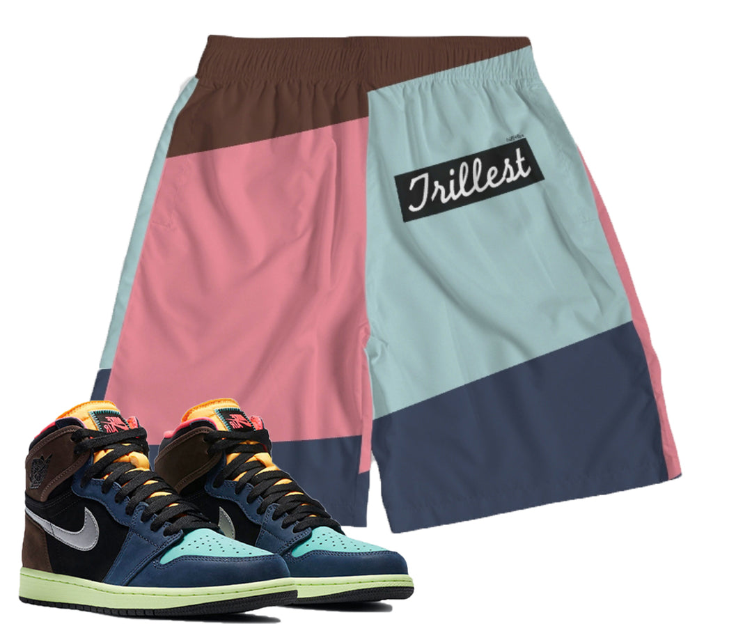 Trill & Lux | Air jordan 1 Bio Hack Inspired fragment Jogger Shorts