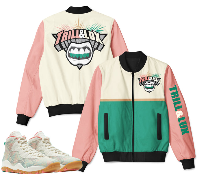 Trill and Lux | Retro Jordan 10 Superbowl Inspired Bomber Jacket | Super bowl