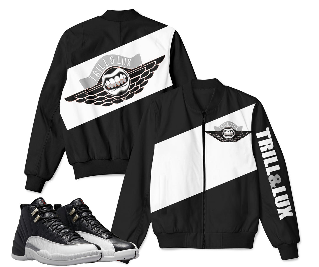 Flight | Retro Air Jordan 12 Playoff Inspired Bomber Jacket