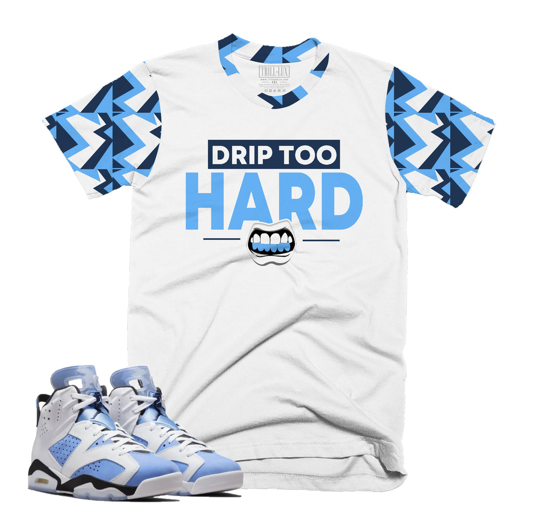 Drip Too Hard | Retro Air Jordan 6 UNC Colorblock T-shirt