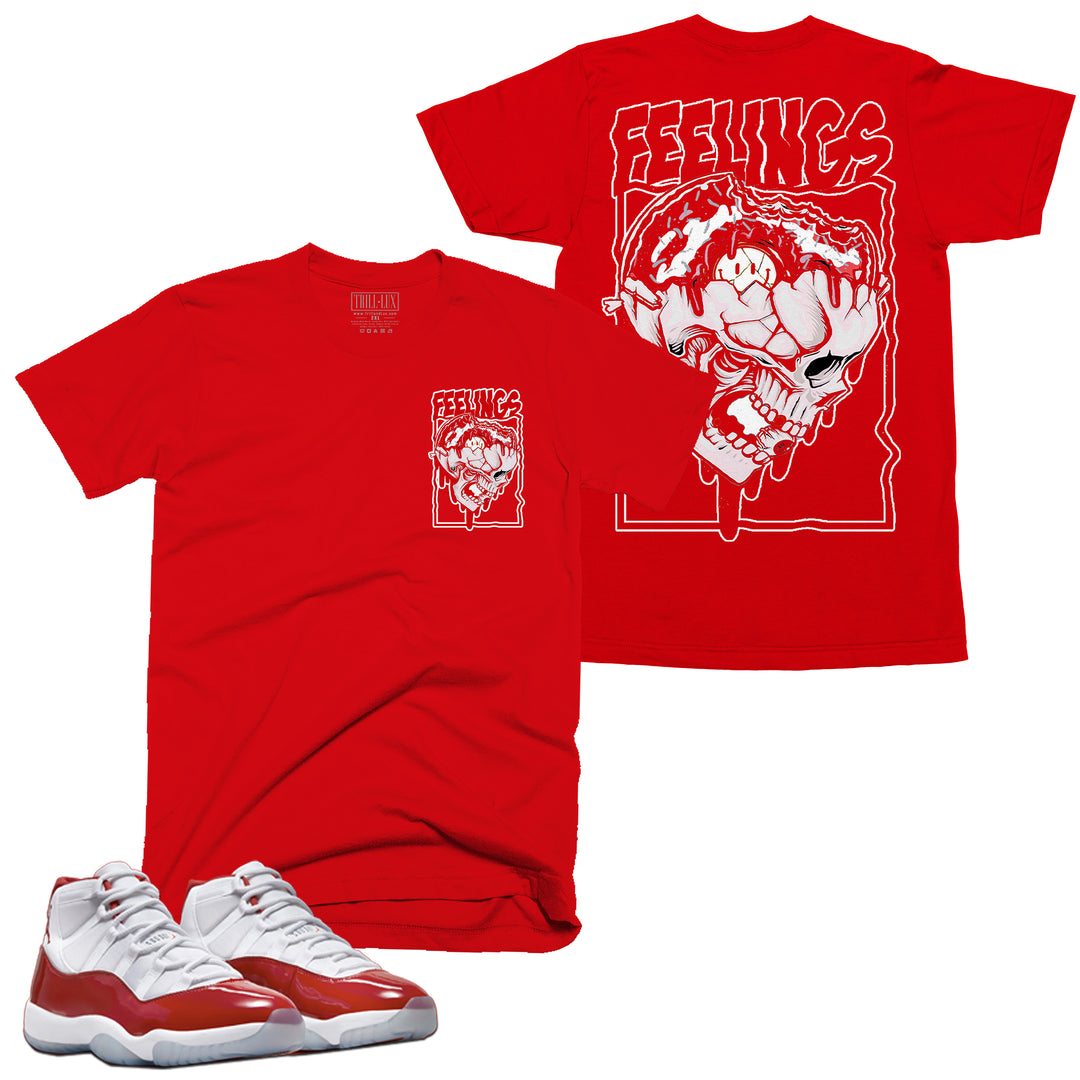 Feelings Tee | Retro Air Jordan 11 Cherry Red T-shirt