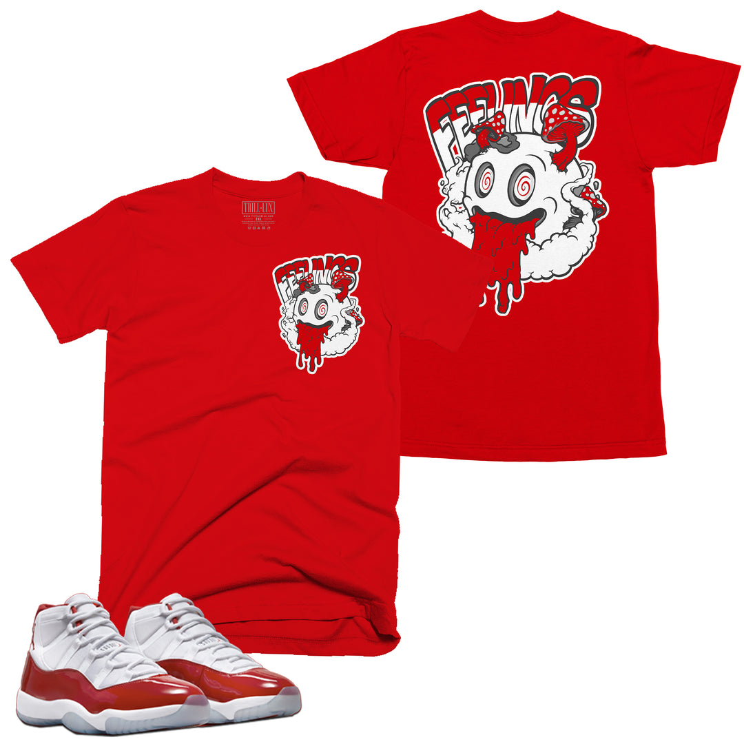 Feeling Trippy Tee | Retro Air Jordan 11 Cherry Red T-shirt