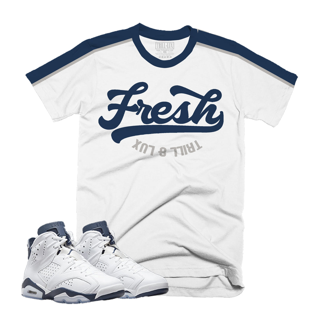 Fresh | Retro Air Jordan 6 Midnight Navy Colorblock T-shirt