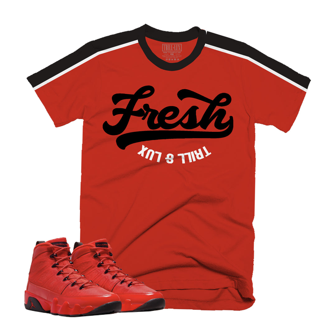 Fresh Tee | Retro Air Jordan 9 Chile Red T-shirt