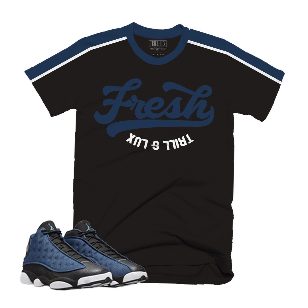 Fresh Tee | Retro Air Jordan 13 Navy Colorblock T-shirt