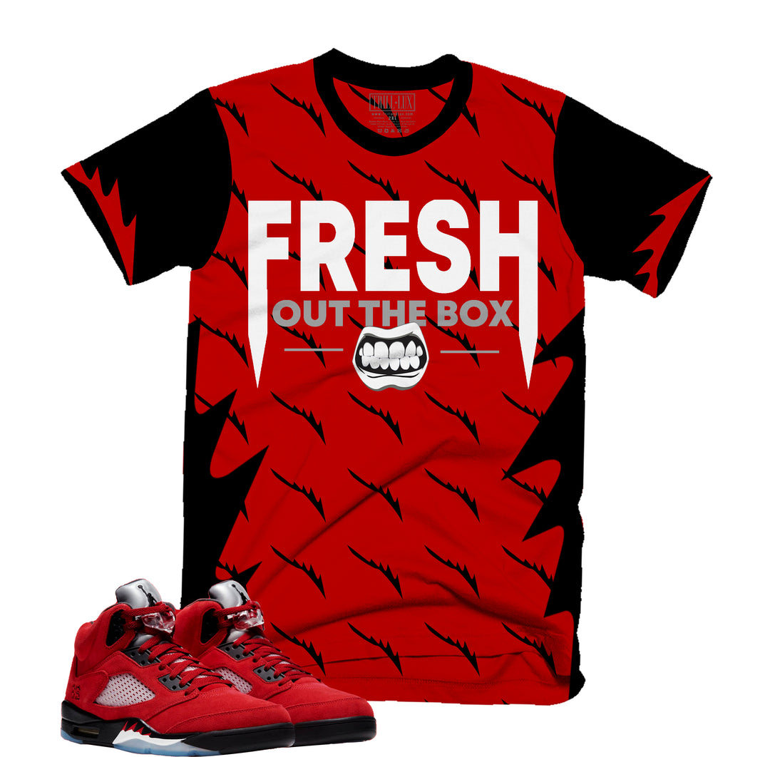 Fresh Out The Box | Retro Air Jordan 5 Toro Bravo Colorblock T-shirt