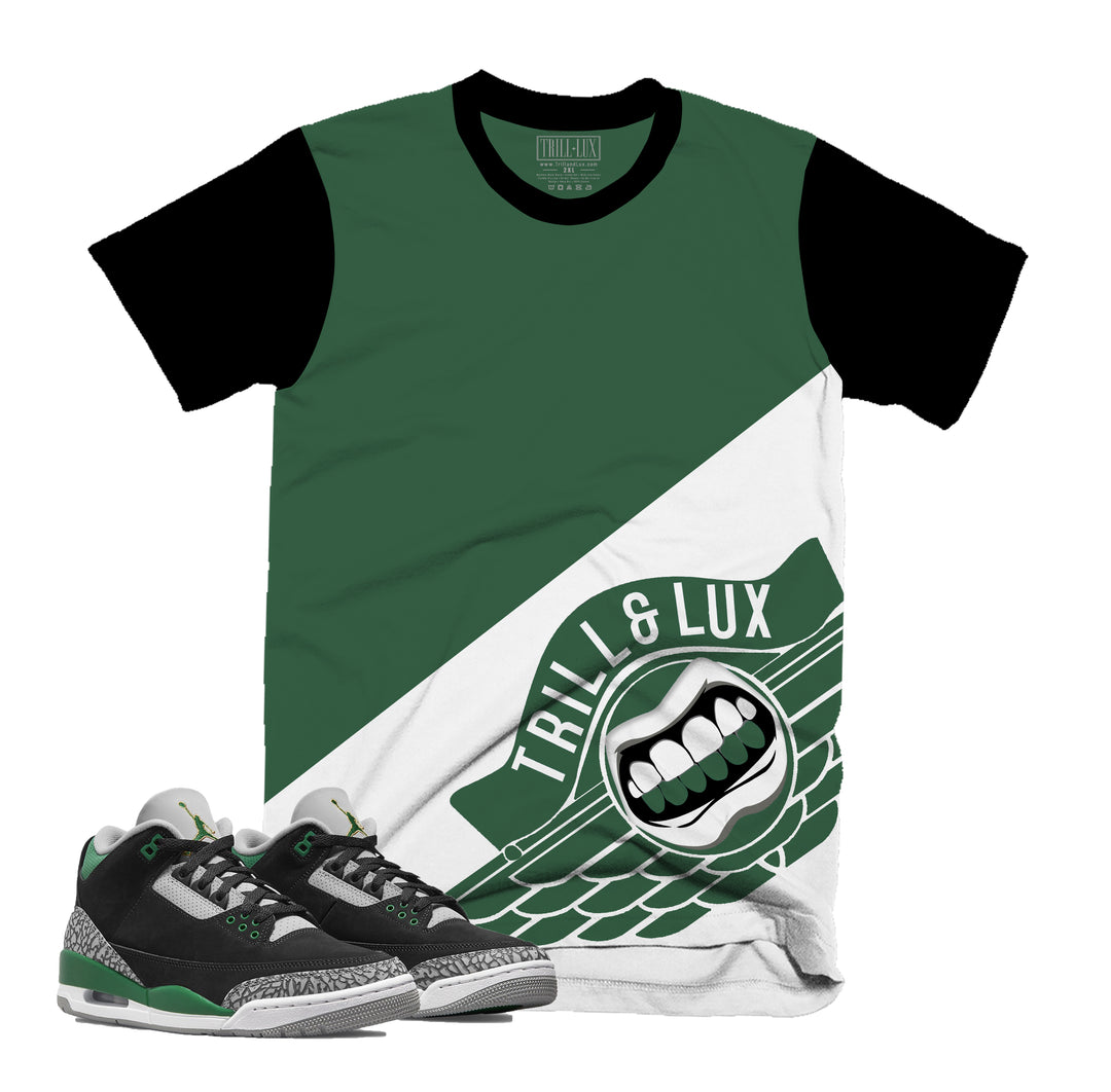 Flight V2 Tee | Retro Air Jordan 3 Pine Green T-shirt