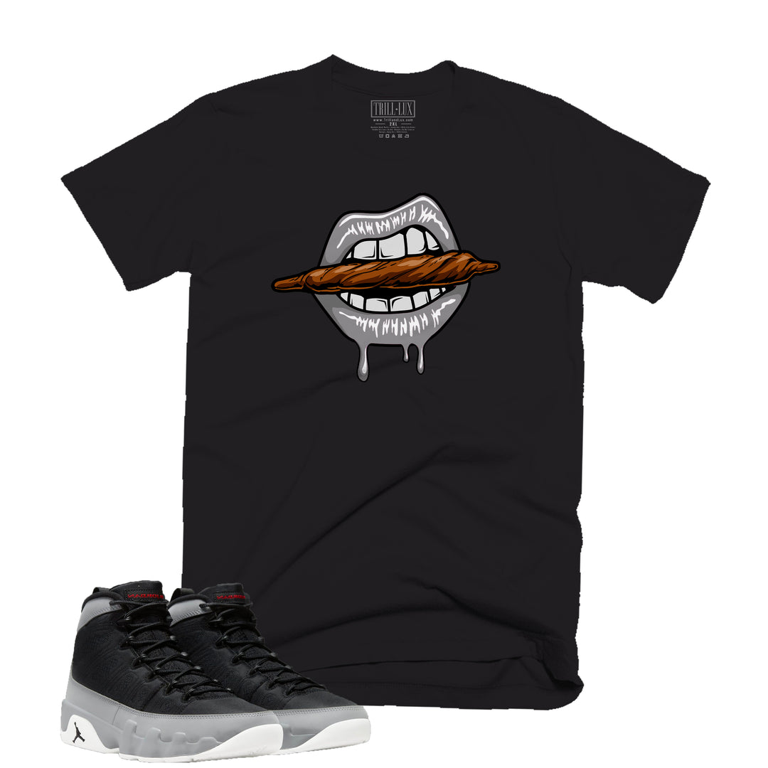 Grill Tee | Retro Air Jordan 9 Black and Particle Grey T-shirt