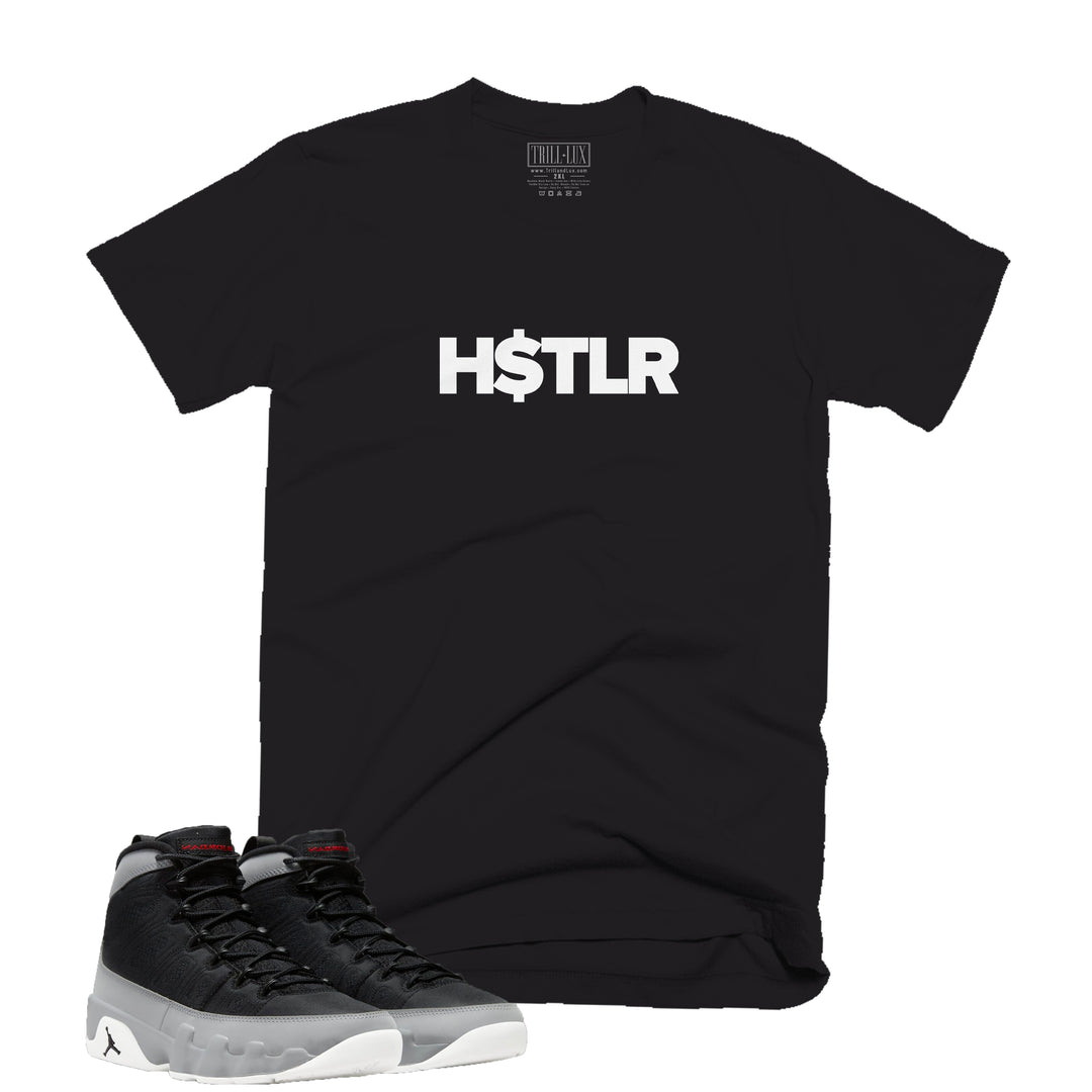 H$TLR Tee | Retro Air Jordan 9 Black and Particle Grey T-shirt