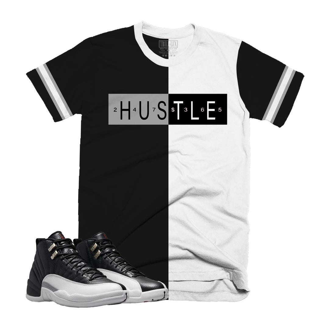 Hustle 24/7 Tee | Retro Air Jordan 12 PLAYOFF T-shirt